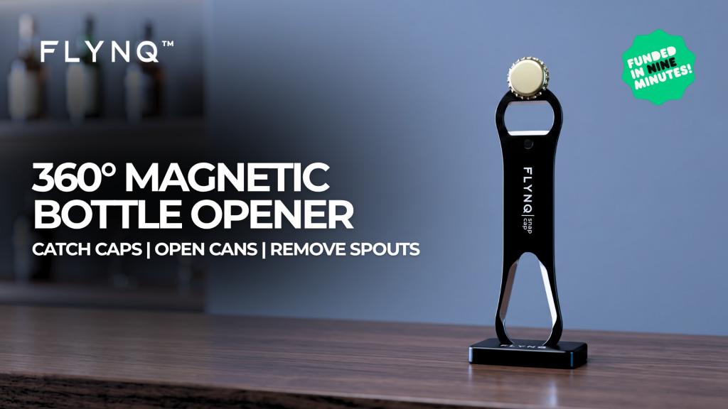 FLYNQ SnapCap: The 360° Magnetic Bottle Opener